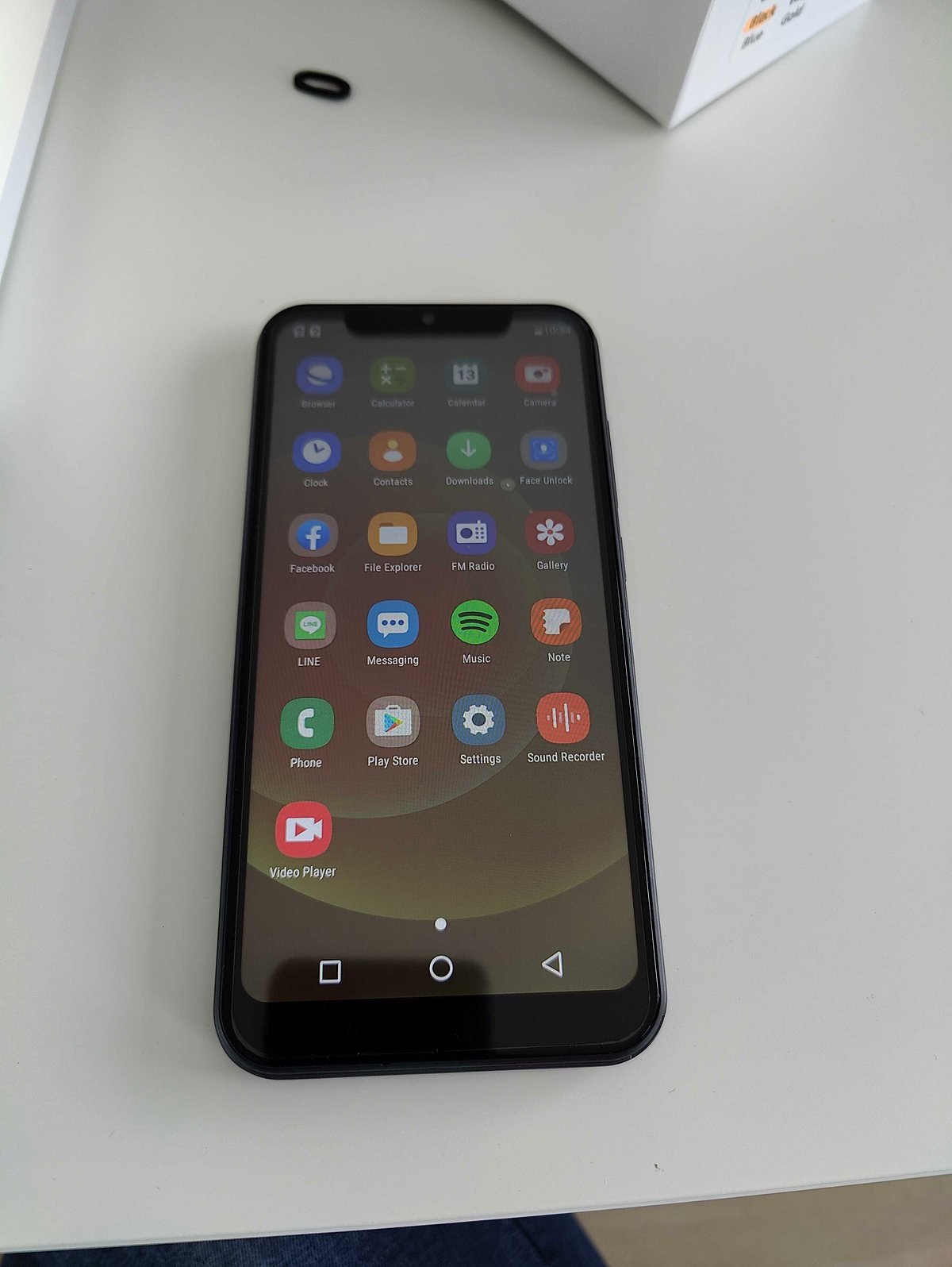App drawer on the MaxPhone smartphone with preinstalled apps